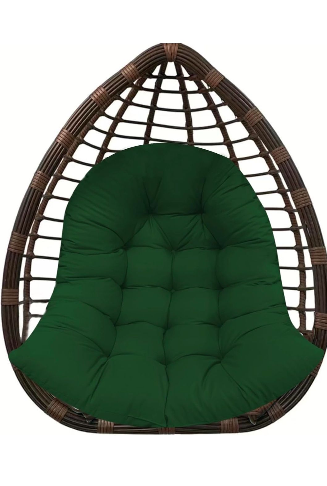 Thicken Egg Chair Cushion Replacement, Outdoor Hammock Swing Chair Cushions, Hanging Wicker Basket Seat Pad with High Elasticity PP Cotton, for Garden Patio Porch Furniture (Only Cushion)