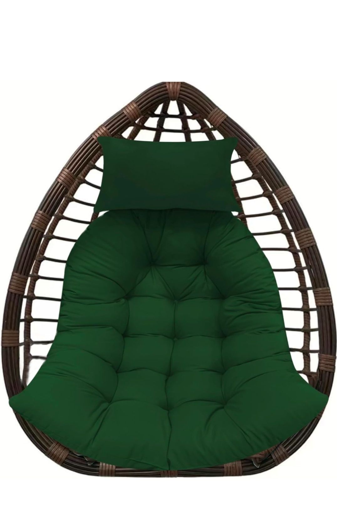 Thicken Hanging Basket Seat Cushion with Headrest, Hammock Swing Chair Cushions, Soft Egg Patio Chair Cushion with High Elasticity PP Cotton, for Indoor and Outdoor Garden Offices (NO CHAIR)