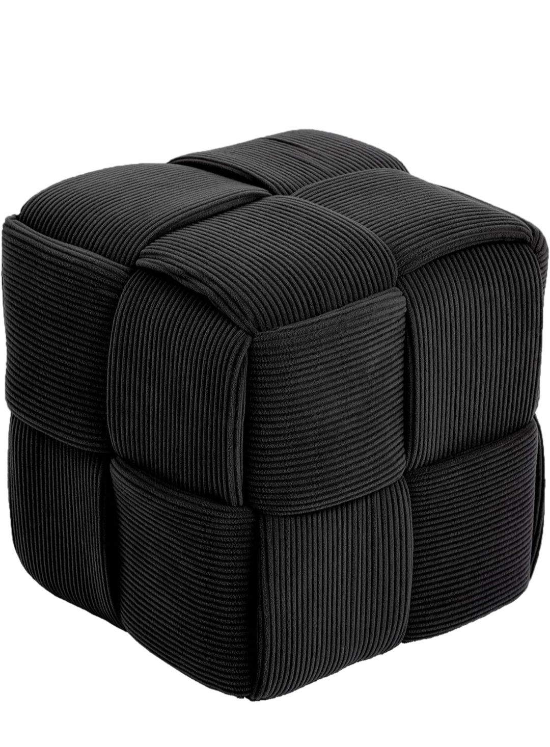 Ottoman Foot Rest Soft and Comfortable Ottoman Square Corduroy Woven Design Sofa Stool