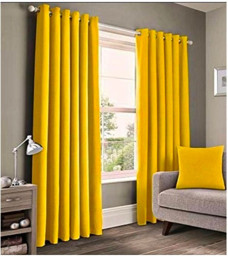 Mustard yellow Curtains And Sheers For Window And Door Sitting Room and Bedroom