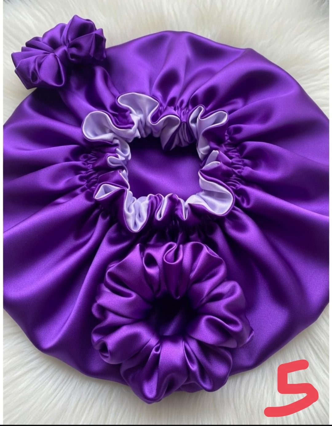 Luxury Double-Layer Satin Bonnet & Matching Scrunchie Set – Premium Hair Protection