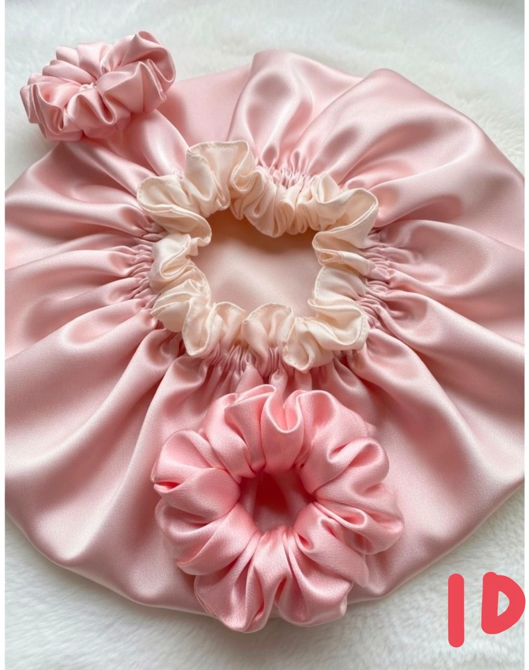 Luxury Double-Layer Satin Bonnet & Matching Scrunchie Set – Premium Hair Protection