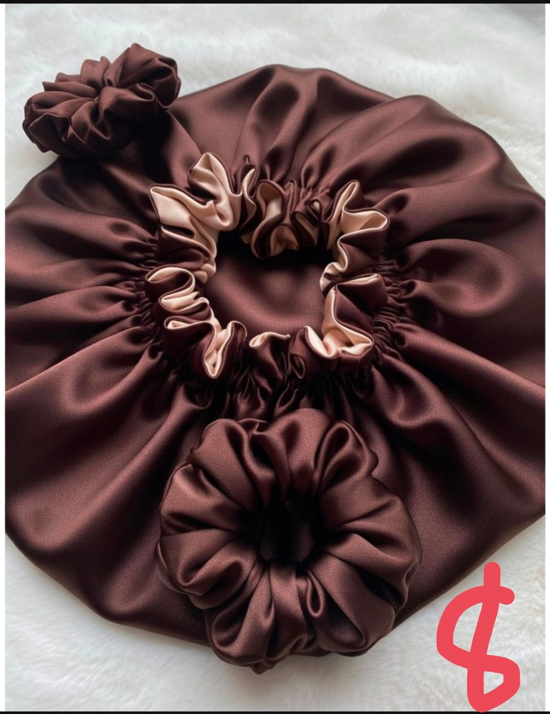 Luxury Double-Layer Satin Bonnet & Matching Scrunchie Set – Premium Hair Protection