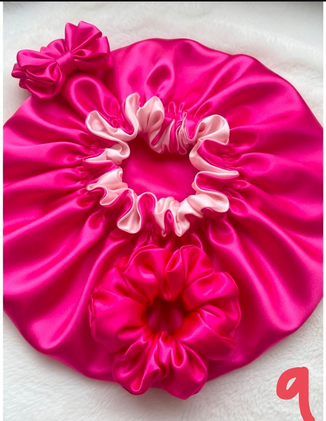 Luxury Double-Layer Satin Bonnet & Matching Scrunchie Set – Premium Hair Protection