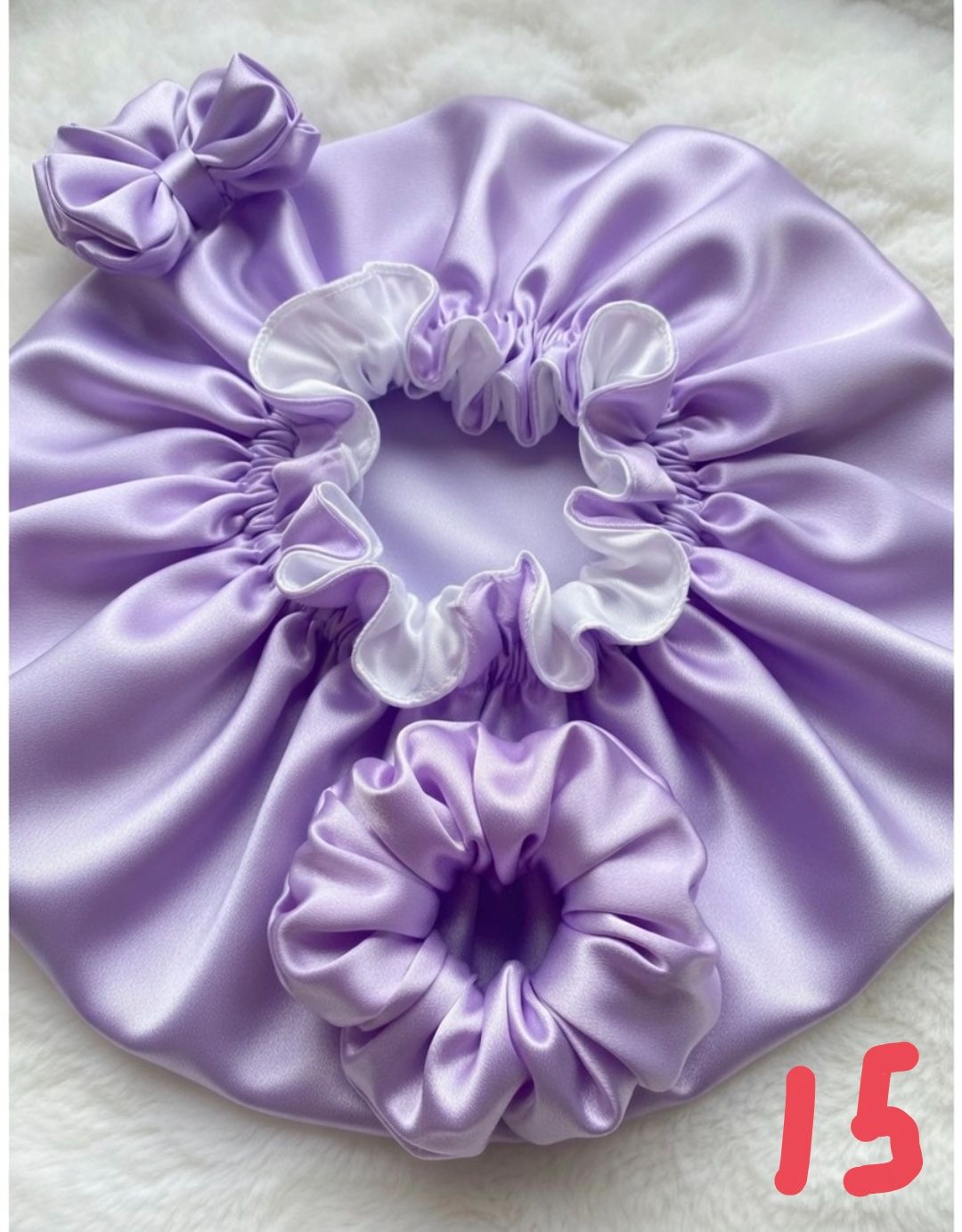 Luxury Double-Layer Satin Bonnet & Matching Scrunchie Set – Premium Hair Protection