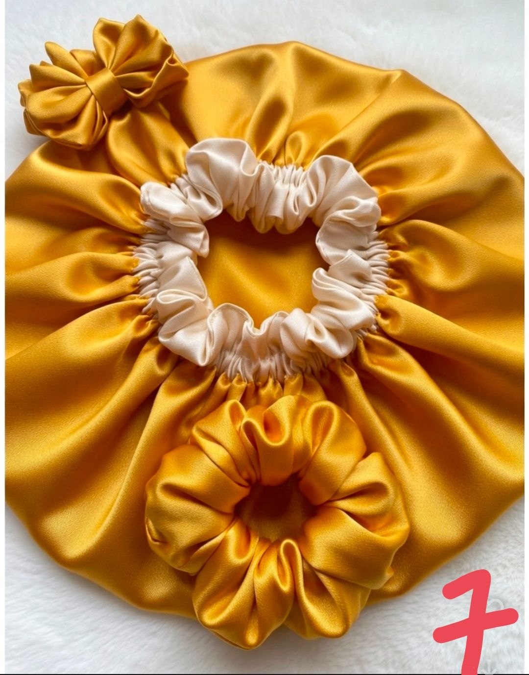 Luxury Double-Layer Satin Bonnet & Matching Scrunchie Set – Premium Hair Protection