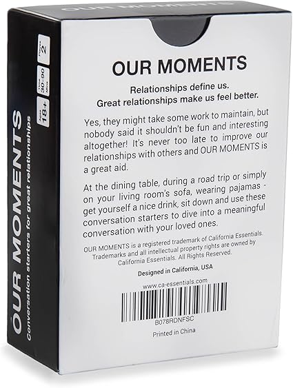 Our Moments Card Game Collection Card Games for Couple or Families, or Kids, or Girls Night Out. A Transformative Collection for Families and Friends Gatherings 1 piece