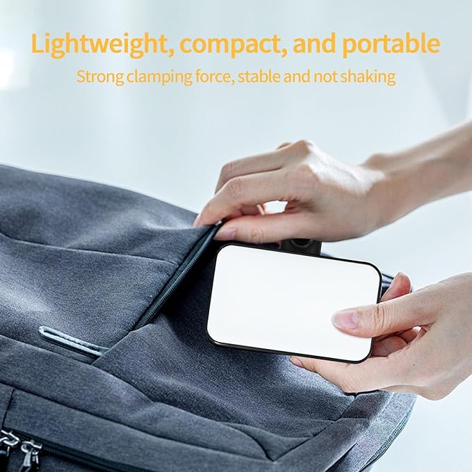 PREMIUM LED Selfie Light, LED Selfie Light with Front & Back Phone Clip, with 3 Lighting Mode, Portable Phone Ring Light for Makeup, Selfie, Vlog, Video Conference, for Phone, iPad, Camera, Laptop