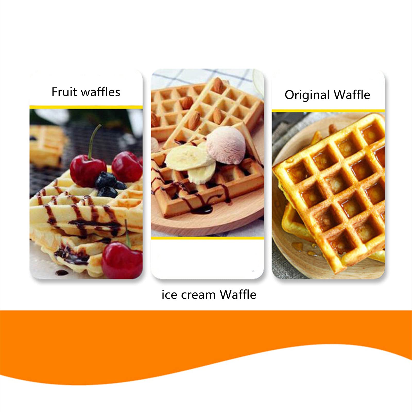 PREMIUM Non Stick Waffle pan，Waffle Maker,Food Mold Pot, with Insulated Handle，Non-Stick Plates, Easy Clean, Suitable for Making Waffles of Various Flavors