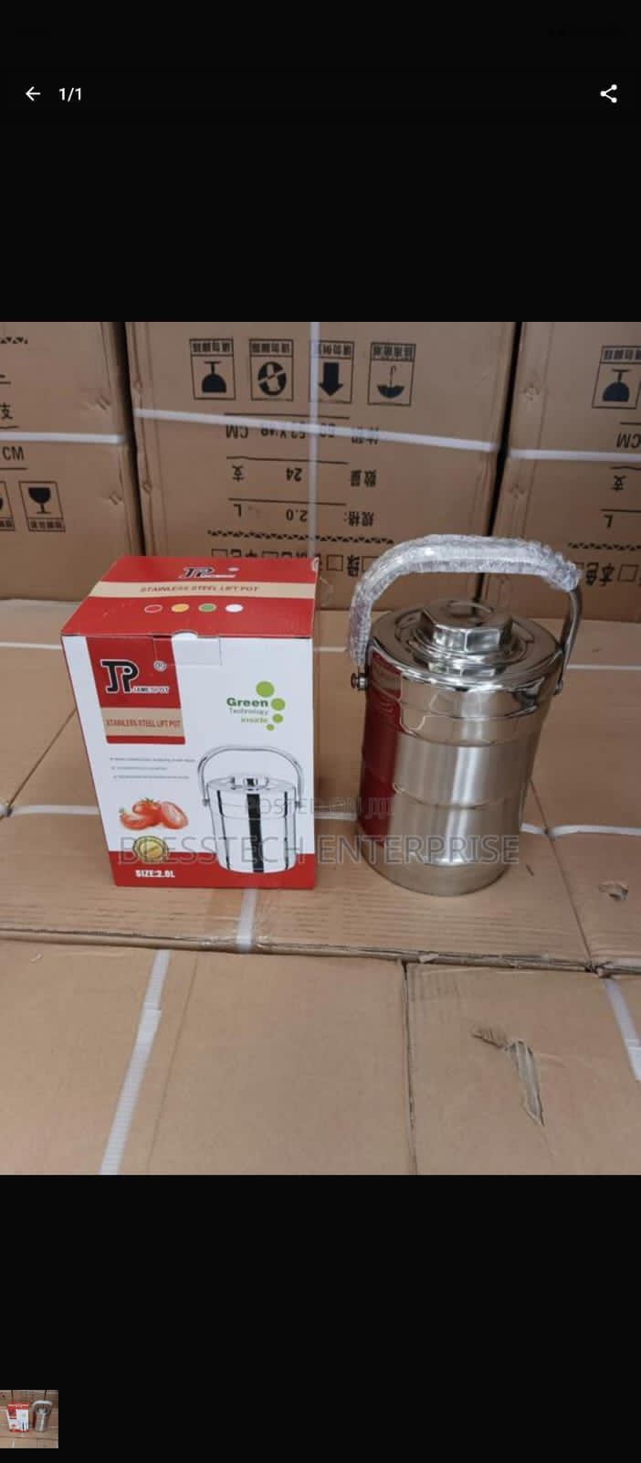 PREMIUM James Pot 2ltrs Food Flask Insulation Lunch Box, Stackable Insulation Insulation Compartment Lunch Box Portable Stainless Steel Pot Insulation Bucket Lunch