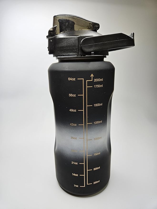 PREMIUM 4 in 1 Motivational Bottle Set of 4 Water Bottles 2000ML, 900ML, 600ML, 300ML with Inspirational Time Marker, Leak Proof Durable Non-Toxic Sipper Water Bottle for Office, School Gym