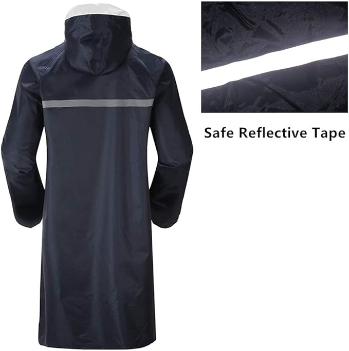 PREMIUM Adult raincoat with cap Very high quality length 110cms and upto 120kgs Unisex Rainwear Waterproof Rain Jacket Lightweight Raincoats Windbreaker for Men Women