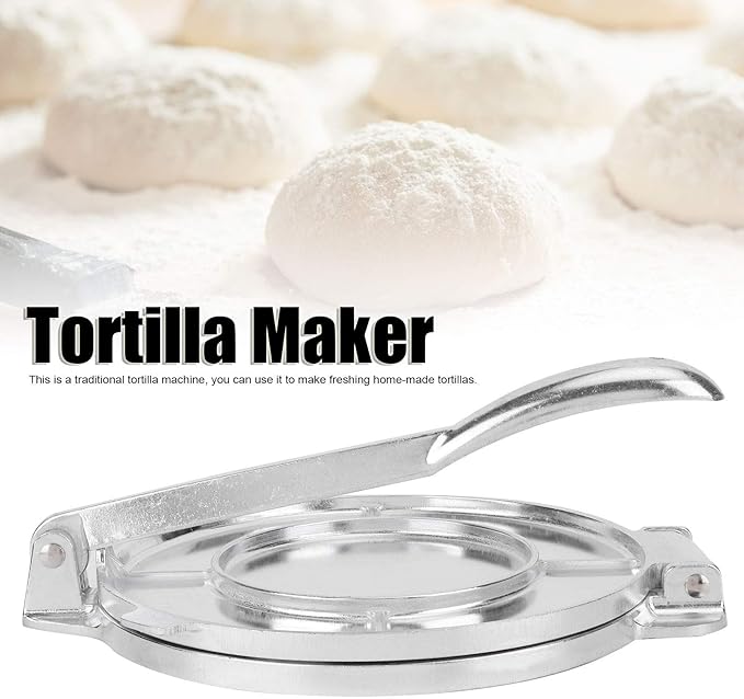 LUXURY 6.5 Inches Diameter Chapati Tortilla Maker Press Heavy Aluminium Meat Press Taco Press Machine  Kitchen Utensils Smooth Surface Easy to Clean Cooking Utensils Homemade Tortilla Pie