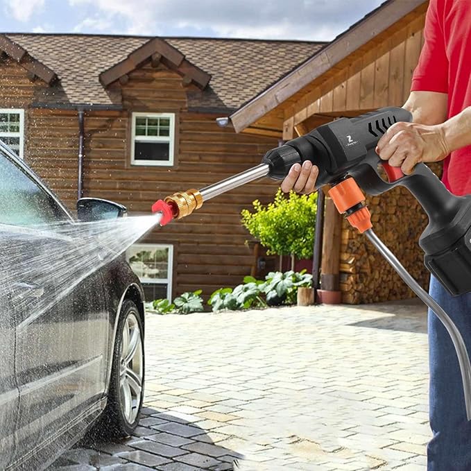 PREMIUM *Wireless Car Wash Spray Gun Machine with Portable 2 Lithium Battery*96V Battery Pressure Washer, Portable High Pressure Water Gun