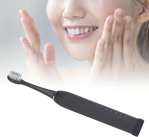 LUXURY Sonic Electric Toothbrush 3 Brush Heads for Adults IPX7 Waterproof 6 Modes Rechargeable with 4 Replacement Heads