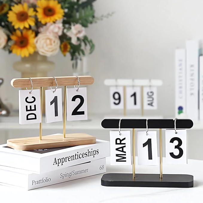 MINIMALISM Creative Living Room Office Decoration Wooden Calendar Ornament Modern Desk Accessories Simple Home Decor Crafts Gift.
