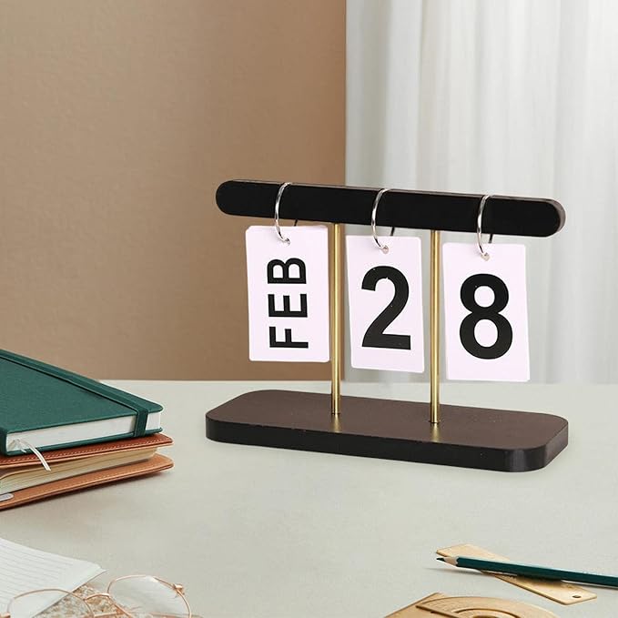 MINIMALISM Creative Living Room Office Decoration Wooden Calendar Ornament Modern Desk Accessories Simple Home Decor Crafts Gift.