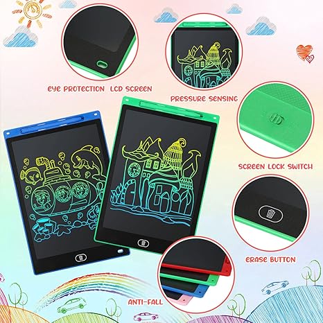 PREMIUM GRADE 8.5 Inch LCD Writing Tablet for Kids 10 Inch Erasable Doodle Boards Electronic Drawing Pads Colorful Reusable Painting Tablets