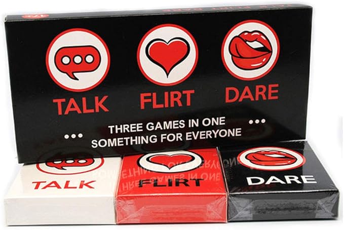ORIGINAL Talk, Flirt Or Dare,3-In-1 Card Game,Fun And Romantic Game for Couples