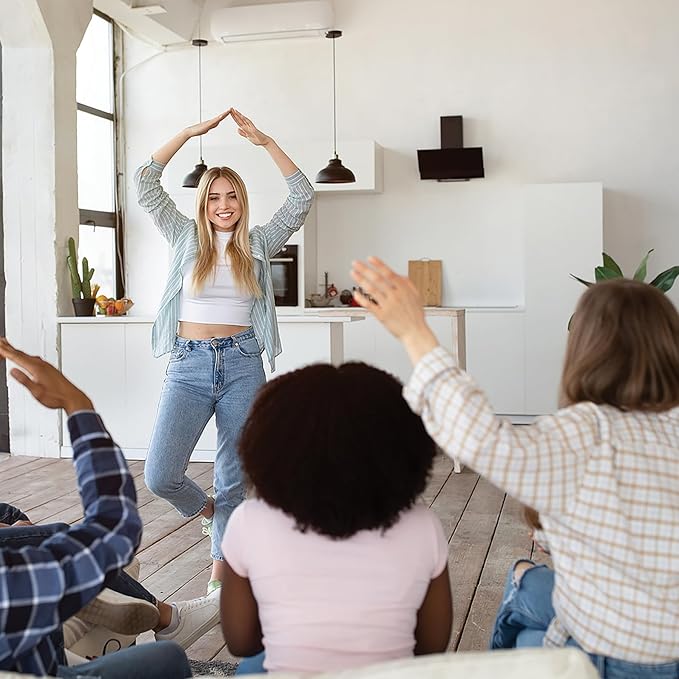 PREMIUM Party Charades Game Family-Friendly Fun with 500 Charades Cards and Timer - Group Game Night Essential, Ages 10 and up