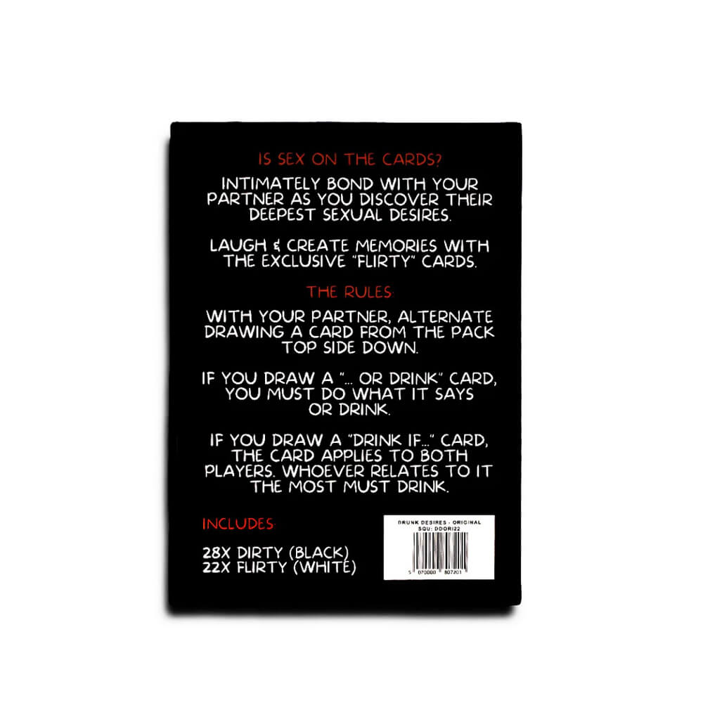 ORIGINAL Drunk desires Couple's Drinking Game for Drunk Desires, Including 50 Cards