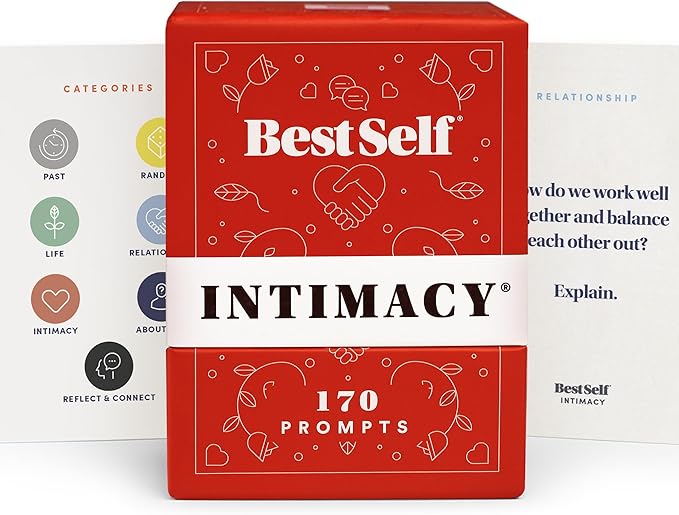 PREMIUM Intimacy Deck – BestSelf Card Game 💞 170 Conversation Cards for Couples, Fun and Romantic Card Game for Deeper Connection and Pillow Talk