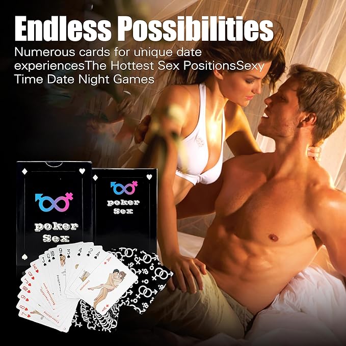 FUN Poker Sex Poker for Couples Card Game - Date-Night Fun Games to Improve Relationships Hilarious and Adventurous Fun Game