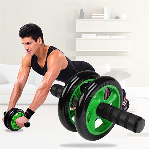 PREMIUM Abs Roller Wheel With FREE Mat Anti Skid Double Wheel AB's Exerciser for Abdominal and Stomach Exercise Training and Steel Handle | Workout at Home For 6 Pack Abs for Men, Women