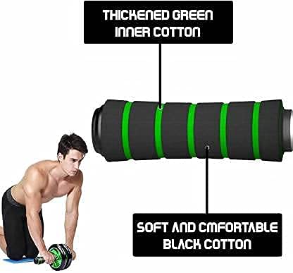 PREMIUM Abs Roller Wheel With FREE Mat Anti Skid Double Wheel AB's Exerciser for Abdominal and Stomach Exercise Training and Steel Handle | Workout at Home For 6 Pack Abs for Men, Women