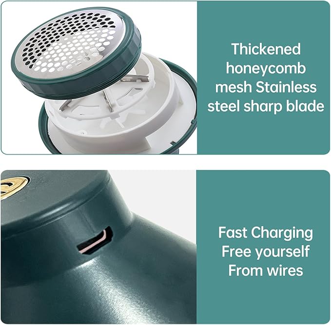 LUXURY Lint Remover Splendiday Fabric Shaver Fuzz Remover, Electric Lint Remover, Sweater Shaver to Remove Pilling, Portable Rechargeable Lint Remover for Fabric Fleece Clothe Bedding