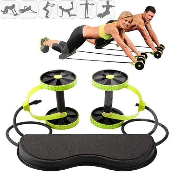 PREMIUM Revoflex Xtreme ABs Roller for Abdominal Training/Total Body Workout Back Exercise Fat Loss Home Gym Equipment Fitness Body Toner for Men and Women Heavy Duty