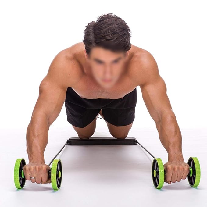 PREMIUM Revoflex Xtreme ABs Roller for Abdominal Training/Total Body Workout Back Exercise Fat Loss Home Gym Equipment Fitness Body Toner for Men and Women Heavy Duty