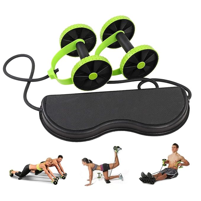 PREMIUM Revoflex Xtreme ABs Roller for Abdominal Training/Total Body Workout Back Exercise Fat Loss Home Gym Equipment Fitness Body Toner for Men and Women Heavy Duty
