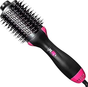 PREMIUM Electric Hair Straightener Brush Hair Dryer 3in1 Brush One-Step Blow Dryer Brush for Styling and Frizz Control,Negative Ionic Hot Air Brush Volumizer