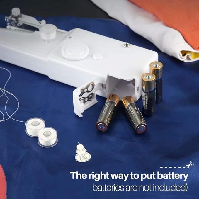 PREMIUM Hand Held Sewing Machine Mini Sewing Professional Cordless Sewing Handheld Electric Household Tool - Quick Stitch Tool for Fabric, Clothing, or Kids Cloth Home Travel Use