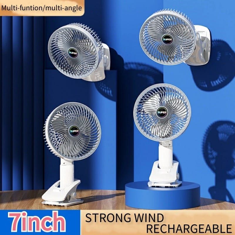 (OFFER) Mini Portable Fan Table Fan Desktop Fan Handheld fan Clip fan Hanging fan Rechargeable Strong Wind 360° adjustable