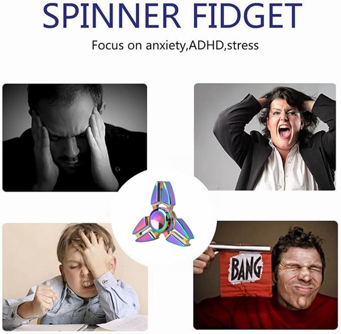 PREMIUM Metal Finger fidget Spinner EDC Hand Spinner for Autism and ADHD Stress and Anxiety Relief, Focus, kids/ Children toy