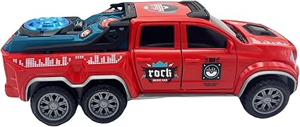 PREMIUM Music Car Toy with 3D Lights, 360° Rotating Action, Automatic Doors Opening, Crazy Spinning Pickup Truck, Sound & Light Toy for Kids’ Fun & Play