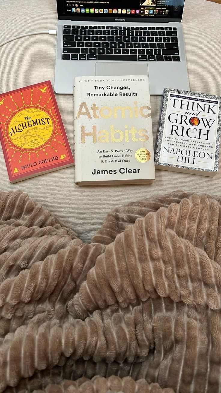 1. Atomic Habits by James Clear 2. Think and Grow Rich by Napoleon Hill 3. The Alchemist by Paulo Coelho