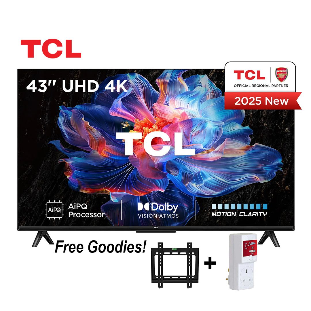 TCL 43″ V6C 4K HDR Smart Google TV – 43V6C (2025 Model)