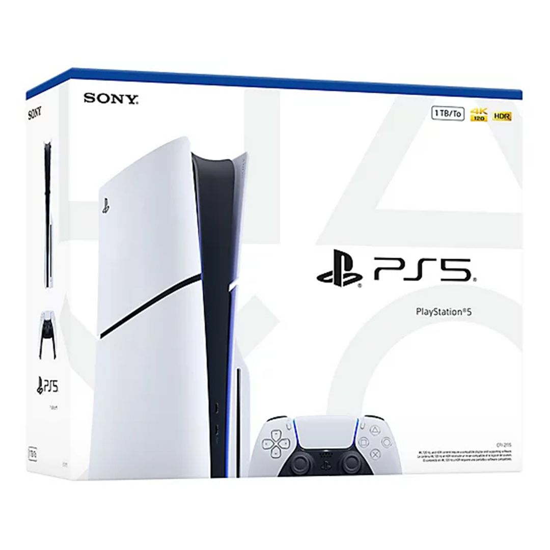 Sony PlayStation 5 (PS5) Slim 1TB Disc Console with Extra Controller and NFS Unbound Game – PS5 Slim