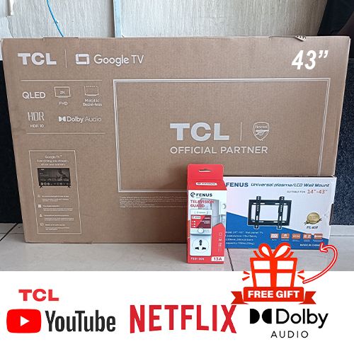TCL 43″ S5K 2K QLED FHD Google TV – 43S5K (New model) On Offer with Youtube, Netflix and Bluetooth