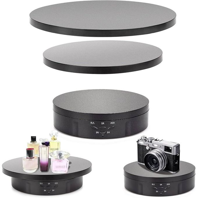 3 in 1 360 Degree Electric Rotating Turntable Display Stand Automatic Revolving Platform Video Shooting with a remote control