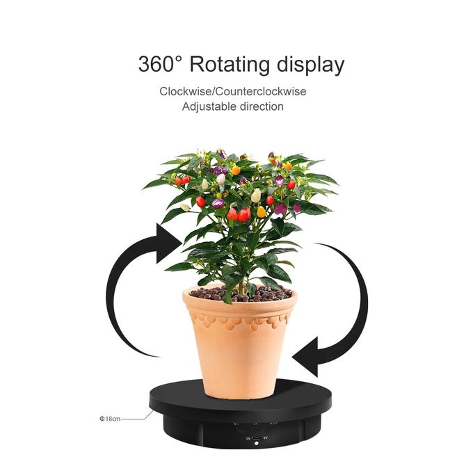 3 in 1 360 Degree Electric Rotating Turntable Display Stand Automatic Revolving Platform Video Shooting with a remote control