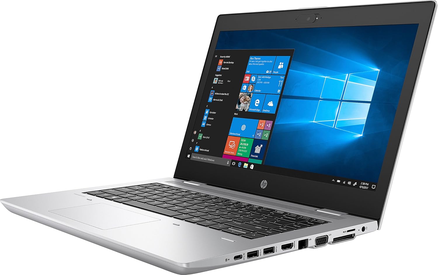 Refurbished  HP ProBook 645 G4 AMD Ryzen 7 Pro 2700U 8GB RAM 256GB SSD 14 inch FHD + 1GB AMD Radeon Vega 10 Graphics Windows 11 Pro MS Office HDMI Webcam 2.2GHz Quad Core Processor Slim Laptop