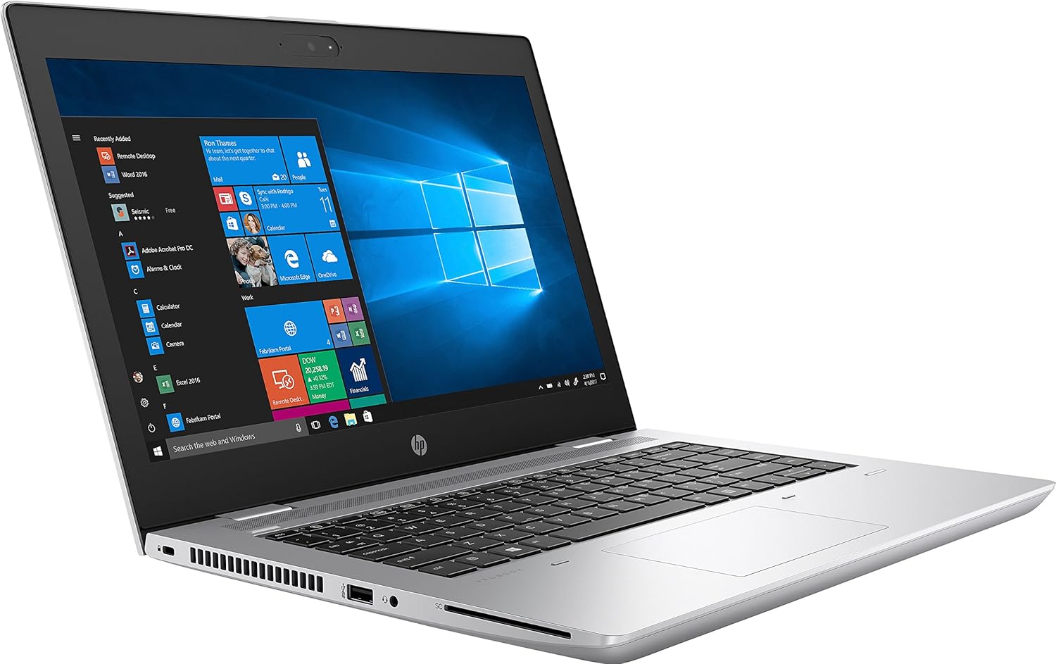 Refurbished  HP ProBook 645 G4 AMD Ryzen 7 Pro 2700U 8GB RAM 256GB SSD 14 inch FHD + 1GB AMD Radeon Vega 10 Graphics Windows 11 Pro MS Office HDMI Webcam 2.2GHz Quad Core Processor Slim Laptop