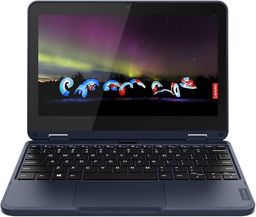 Refurbished Lenovo 500w Gen 3 x360 Intel Pentium Silver N6000 8GB RAM 128GB SSD 11.6 inch HD Touchscreen 1.1GHz - 3.3GHz Quad Core Windows 11 Pro MS Office HDMI 2 in 1 Convertible Laptop  + Bag