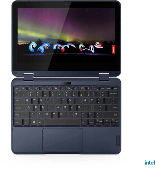 Refurbished Lenovo 500w Gen 3 x360 Intel Pentium Silver N6000 8GB RAM 128GB SSD 11.6 inch HD Touchscreen 1.1GHz - 3.3GHz Quad Core Windows 11 Pro MS Office HDMI 2 in 1 Convertible Laptop  + Bag