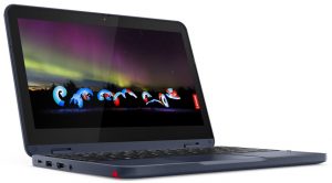 Refurbished Lenovo 500w Gen 3 x360 Intel Pentium Silver N6000 8GB RAM 128GB SSD 11.6 inch HD Touchscreen 1.1GHz - 3.3GHz Quad Core Windows 11 Pro MS Office HDMI 2 in 1 Convertible Laptop  + Bag