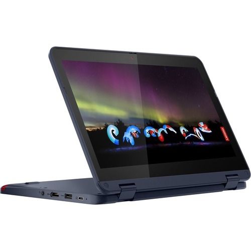 Refurbished Lenovo 500w Gen 3 x360 Intel Pentium Silver N6000 8GB RAM 128GB SSD 11.6 inch HD Touchscreen 1.1GHz - 3.3GHz Quad Core Windows 11 Pro MS Office HDMI 2 in 1 Convertible Laptop  + Bag